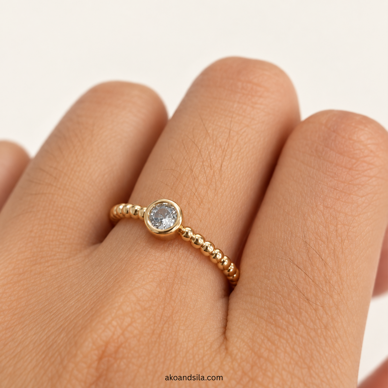 Clear Crystal Curve Ring - Image 2