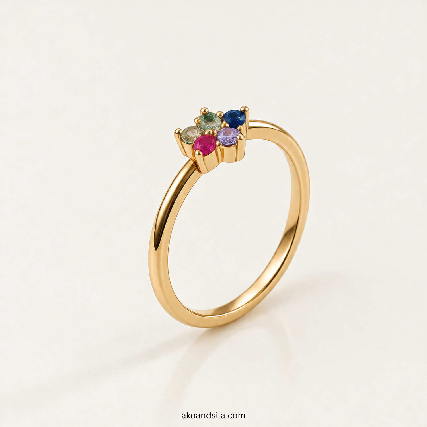 Multicolor Crystal Accent Ring - Image 3