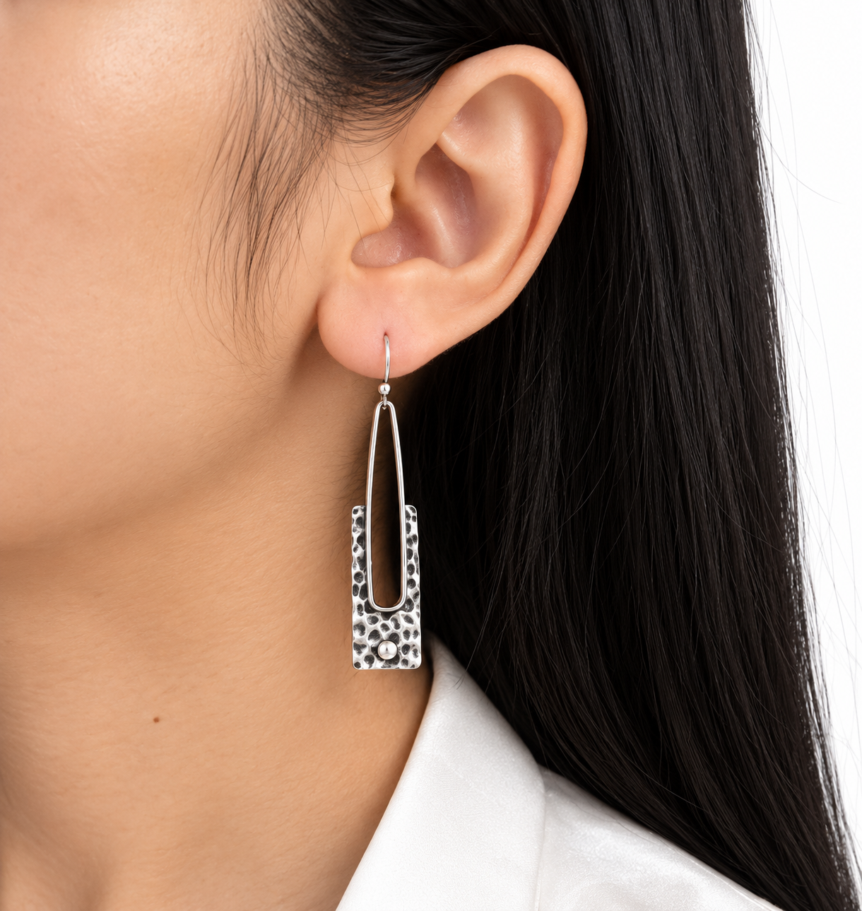 Old style silver plated Earrings - Image 2
