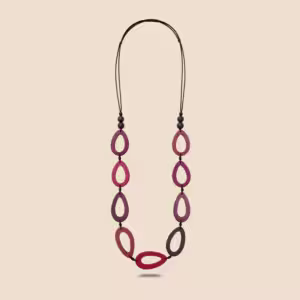 Red Oval Link Necklace