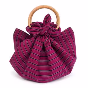Carnation Handwoven Mudmee Bamboo Knot Bag
