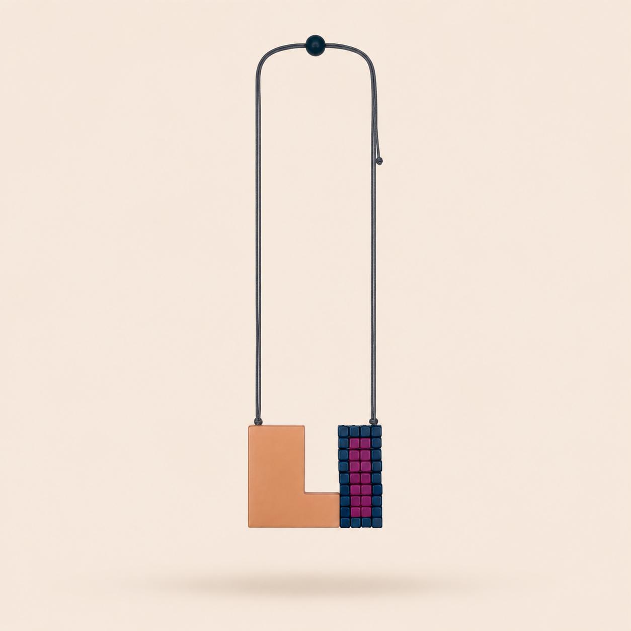 Blush Mosaic Pendant Necklace - Image 5