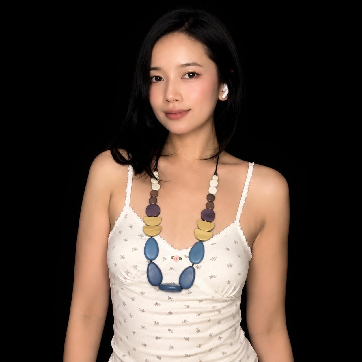 Blue Pebble Necklace - Image 4