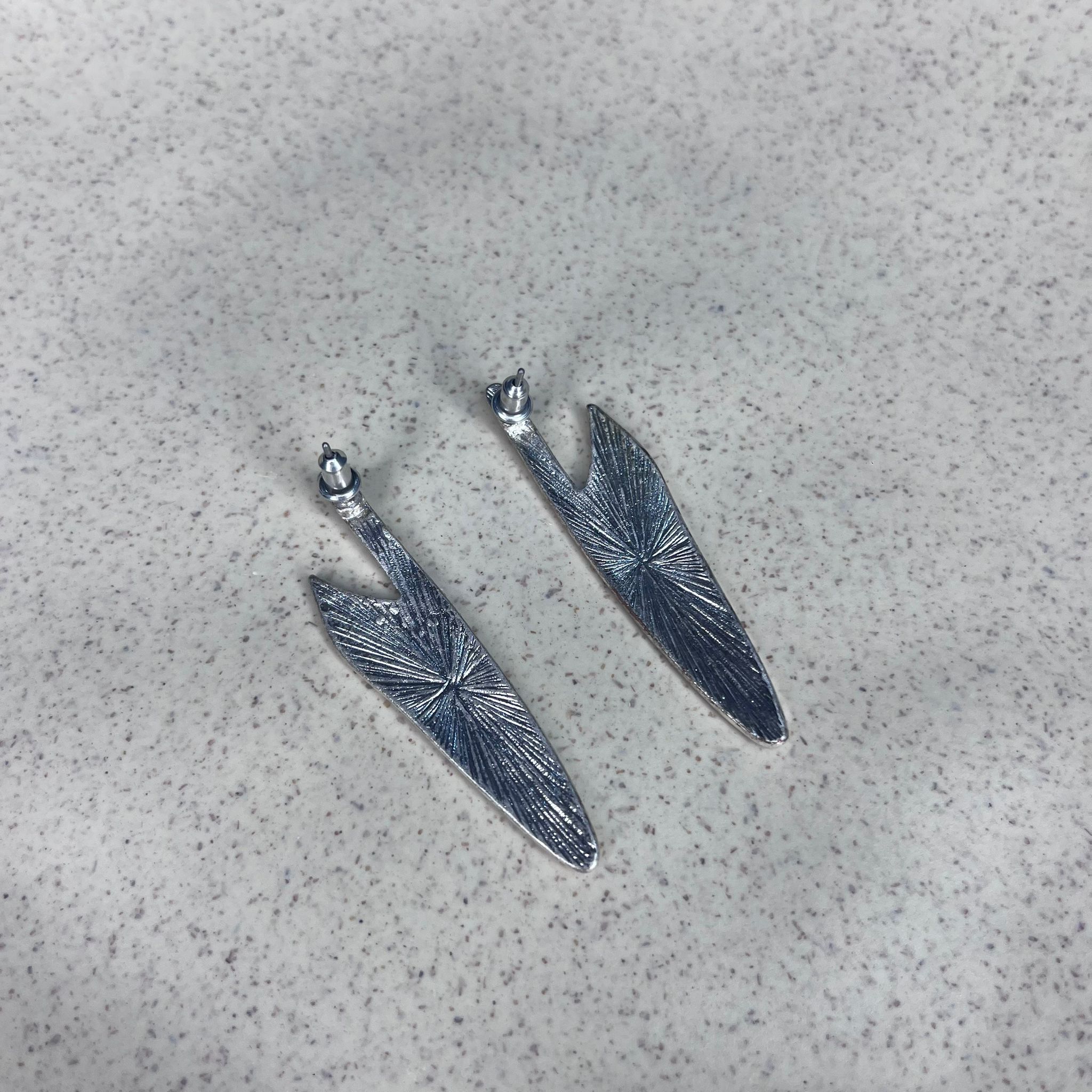 Nova Asymmetric Tapered Stud Earrings - Image 4