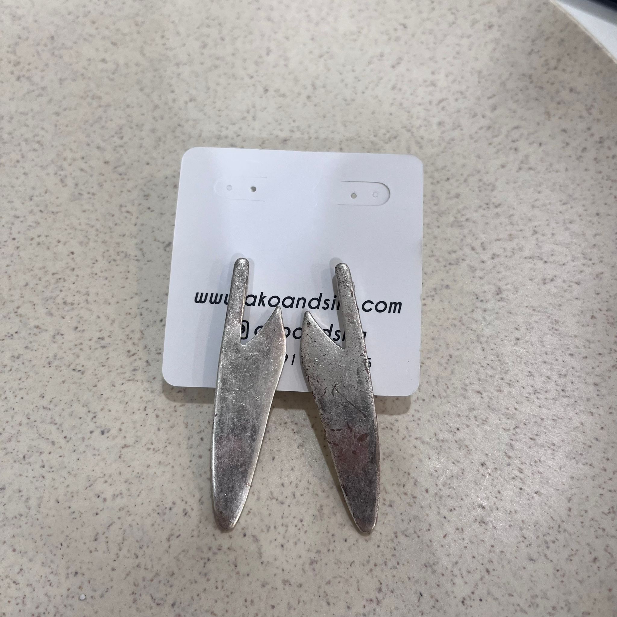 Nova Asymmetric Tapered Stud Earrings