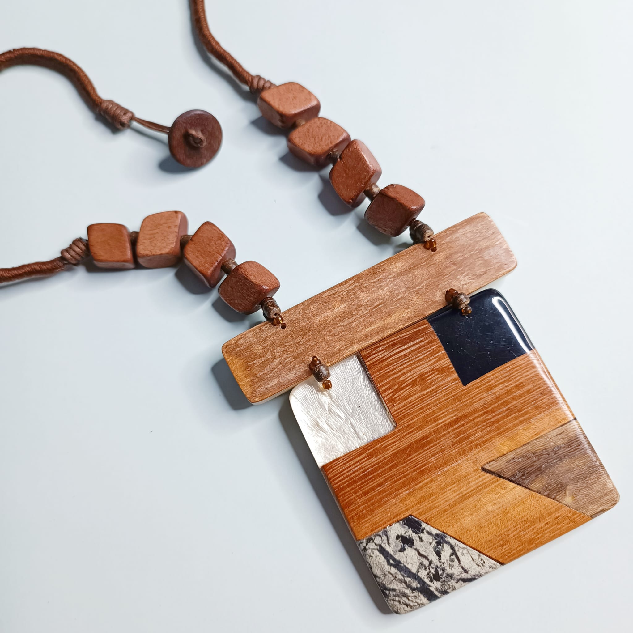 Mixed Media Pendant Necklace - Image 4