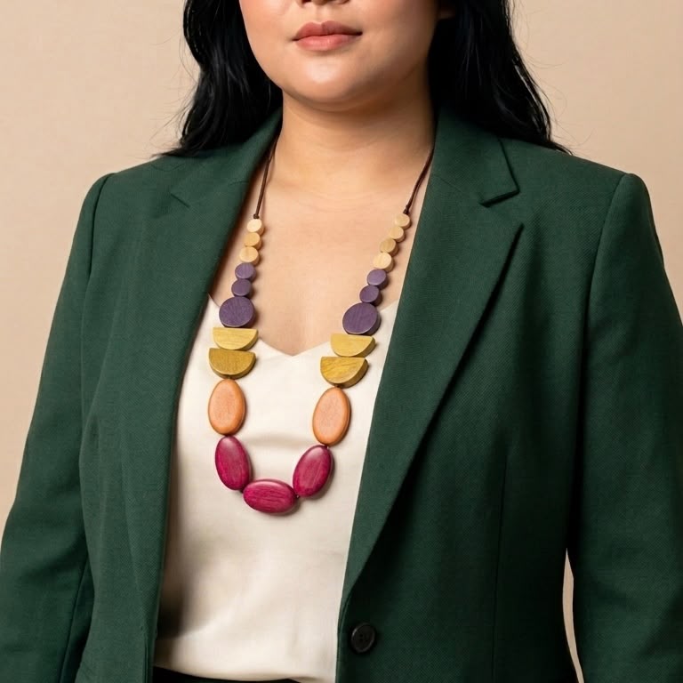 Pink Pebble Necklace - Image 4