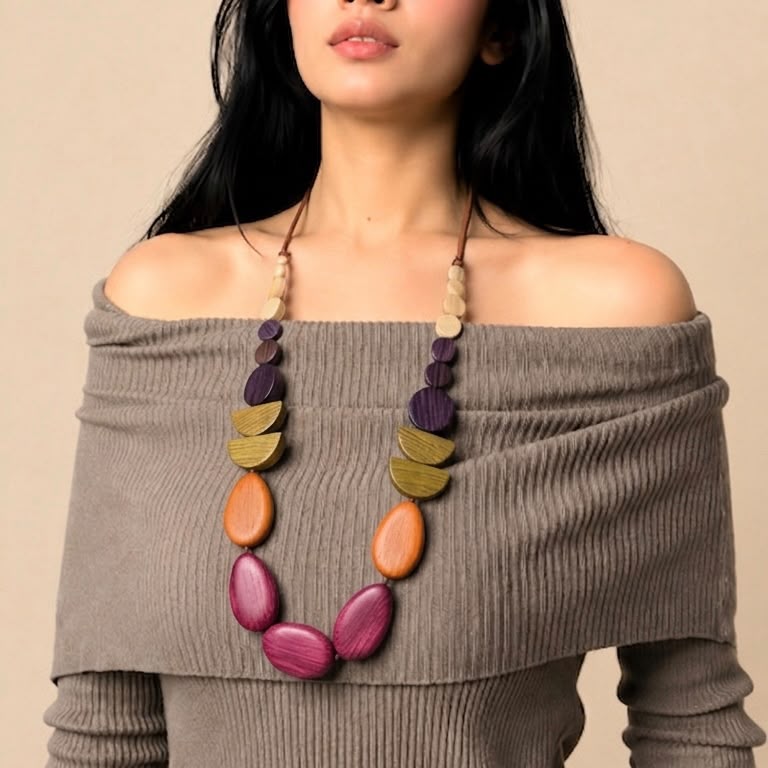 Pink Pebble Necklace - Image 5