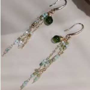 Larimar Tassel Earrings