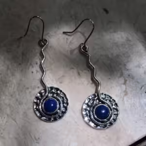 Blue Wave Drop Earrings