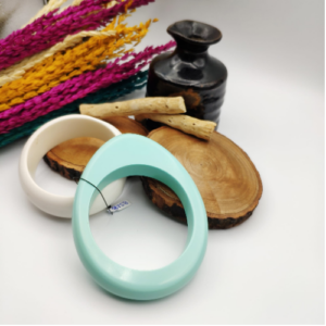 Mint Ivory Acrylic Bangle Set