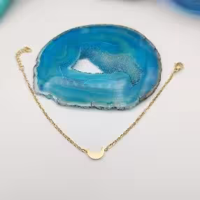Blue Agate Curve Chain Bracelet