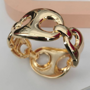 Gold Abstract Link Bracelet