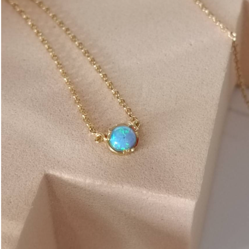 Turquoise Bezel Necklace