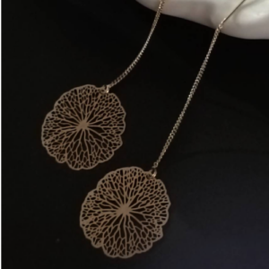 Golden Mesh Disc Earrings