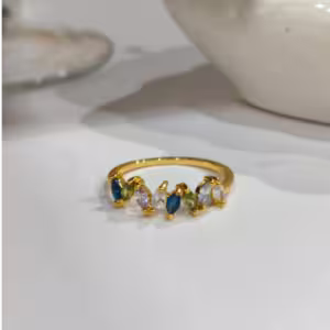 Blue Cluster Ring