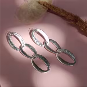 Gold Medallion Drop Earrings