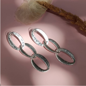 Golden Medallion Drop Earrings