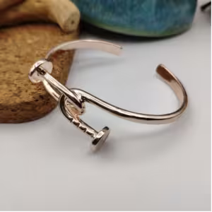 Rose Gold Nail Knot Cuff Bracelet