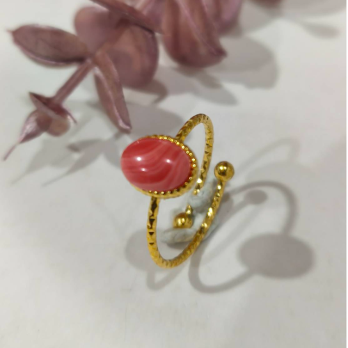 Coral Spiral Ring