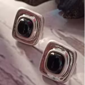 Black Stud Earrings
