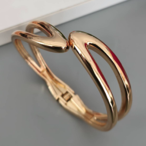 Gold Crossover Cuff Bracelet
