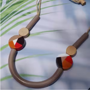 Luna Arc Wooden Necklace