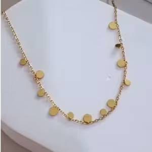 Gold Coin Station Necklace
