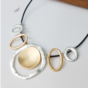 Mixed Metal Oval Link Necklace