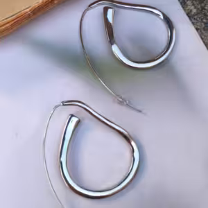 Silver Plated Arc Earrings