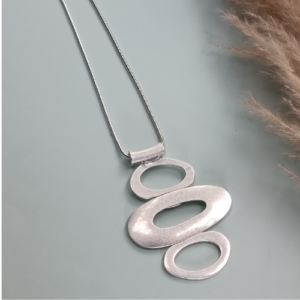 Silver Triple Loop Necklace