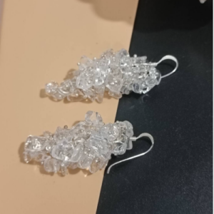 Clear Chip Cluster Earrings