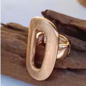 Gold Oval Cutout Ring