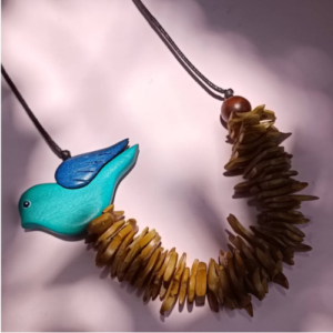 Blue Bird Chip Necklace