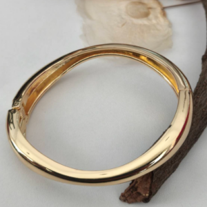 Gold Oval Bangle Bracelet