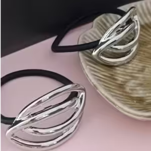 Silver Triple Band Hair Tie