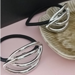 Silver Triple Band Hair Tie