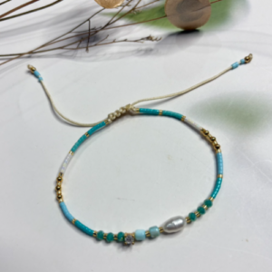 Turquoise Pearl Beaded Bracelet