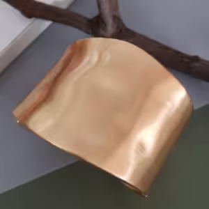 Matte Gold Wide Cuff Bracelet