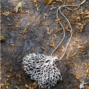 Silver Coral Branch Necklace