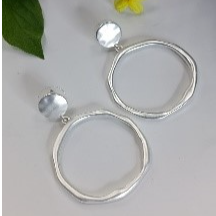Silver Open Circle Earrings