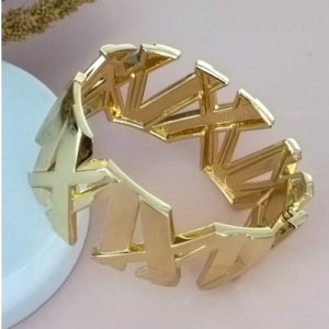 Gold Zigzag Cuff Bracelet