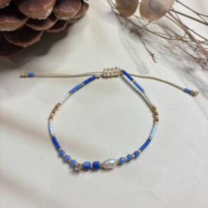 Blue Pearl Beaded Bracelet