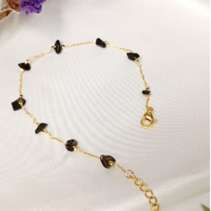 Black Stone Chain Bracelet