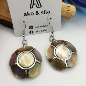 Bronze Shell Flower Earrings