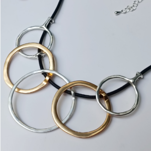 Interlocking Ring Statement Necklace