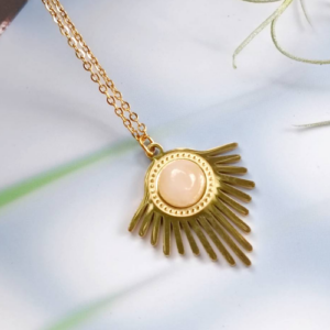 Pink Sunray Necklace