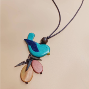 Blue Bird Pendant Necklace