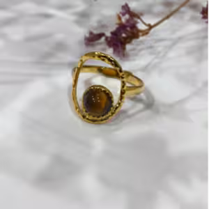 Brown Oval Ring