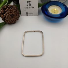 Rose Gold Angled Open Bangle